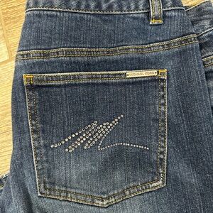 Michael Kors Blue Boot Cut Jeans with Vintage Look